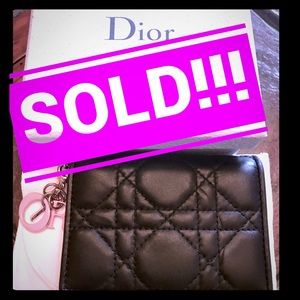 ❤️❤️SOLD❤️❤️  Dior Lambskin Quilted Cannage Wallet